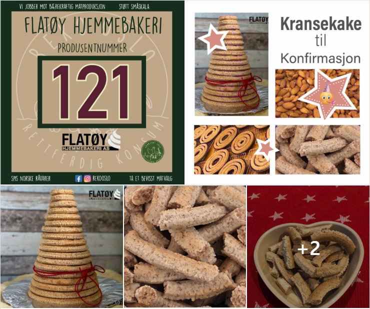 Flatøy Hjemmebakeri - Rekoringen St.hanshaugen og Mølleparken Kransekake